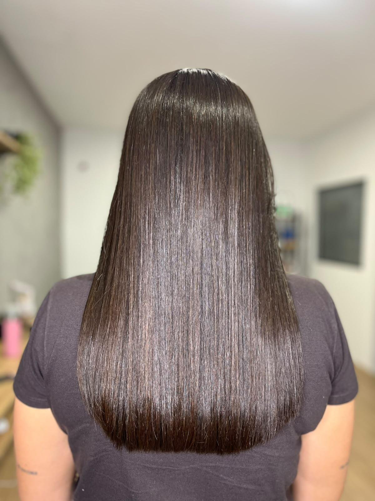Resultado de escova progressiva no Lis Bella Hair em Hortolândia